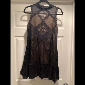 FREE PEOPLE BLACK MINI DRESS
